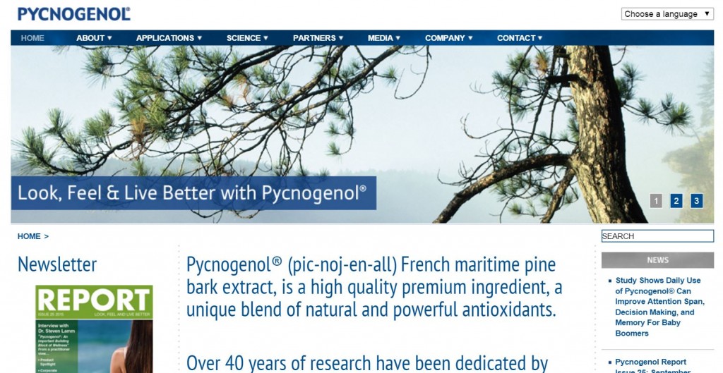 Pycnogenol-Website