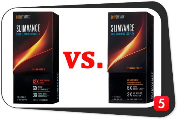 Slimvance Thermogenic vs. Slimvance Stimulant Free