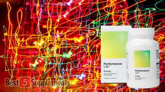 A bottle of Performance Lab Energy for the best supplements for rugby performance