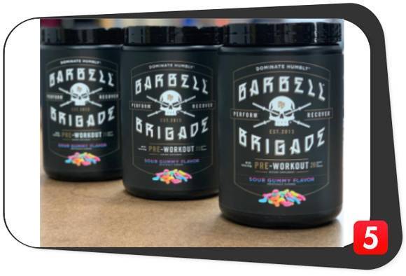 3 bottles of Barbell Brigade Pre-Workout for our Review